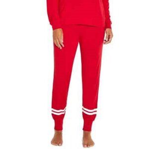 NWOT Wildfox Pajama Jogger Size M Red White Knit Varsity Loungewear PJ Pants